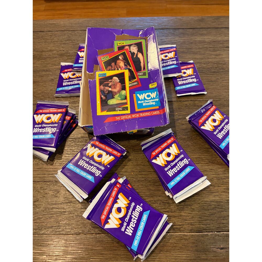 1991 WCW Wrestling Lot Of 29 Unopened Packs - Wrestling Trading Cards New